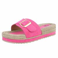 Damen Pantoletten - fushia