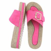 Damen Pantoletten - fushia