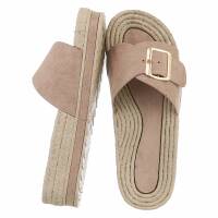 Damen Pantoletten - khaki