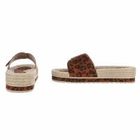Damen Pantoletten - leopard