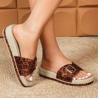 Damen Pantoletten - leopard