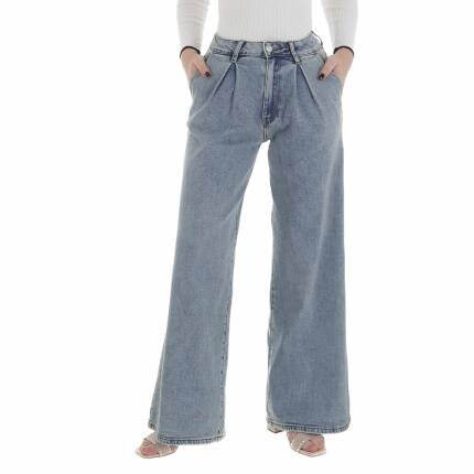 Damen High Waist Jeans von Laulia - blue