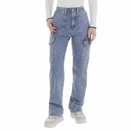 Damen High Waist Jeans von Laulia - blue