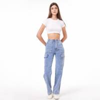 Damen High Waist Jeans von Laulia - blue