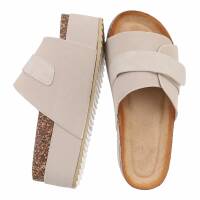 Damen Keilsandaletten - beige