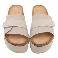 Damen Keilsandaletten - beige