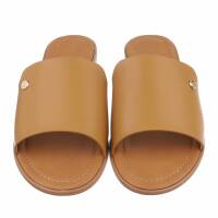 Damen Flache Sandalen - camel