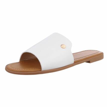 Damen Flache Sandalen - white