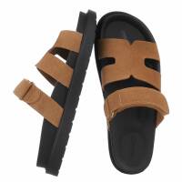 Damen Pantoletten - camel