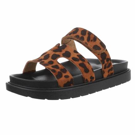 Damen Pantoletten - leopard