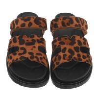 Damen Pantoletten - leopard
