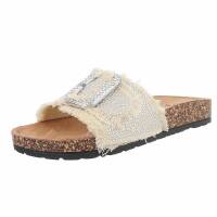 Damen Pantoletten - beige