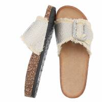 Damen Pantoletten - beige