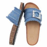 Damen Pantoletten - blue