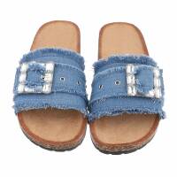 Damen Pantoletten - blue