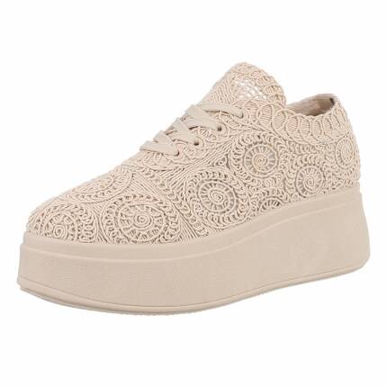 Damen Low-Sneakers - beige