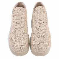Damen Low-Sneakers - beige