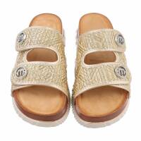 Damen Pantoletten - gold