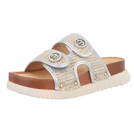 Damen Pantoletten - silver