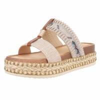 Damen Pantoletten - beige