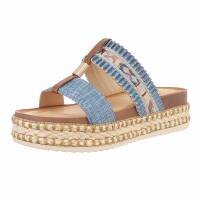 Damen Pantoletten - blue