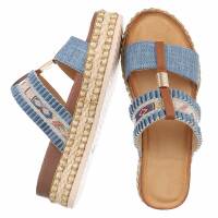 Damen Pantoletten - blue