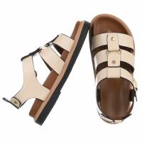 Damen Keilsandaletten - beige