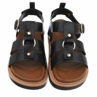 Damen Keilsandaletten - black