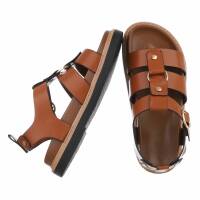 Damen Keilsandaletten - camel