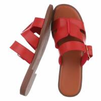 Damen Flache Sandalen - red