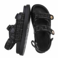 Damen Keilsandaletten - black