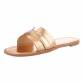 Damen Flache Sandalen - champagne