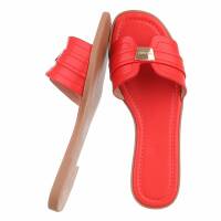 Damen Flache Sandalen - red