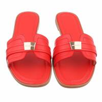 Damen Flache Sandalen - red