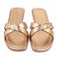 Damen Flache Sandalen - champagne