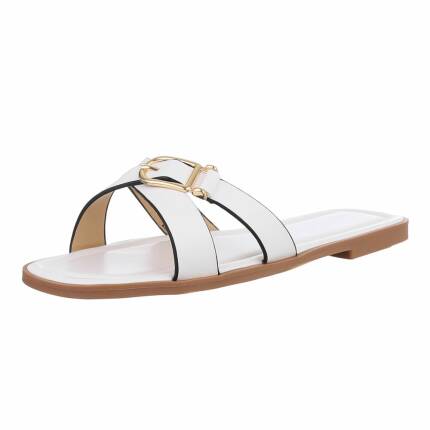 Damen Flache Sandalen - white