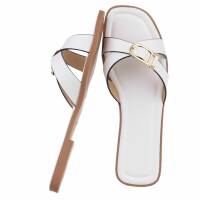 Damen Flache Sandalen - white