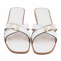 Damen Flache Sandalen - white