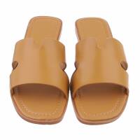 Damen Flache Sandalen - camel