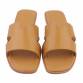 Damen Flache Sandalen - camel
