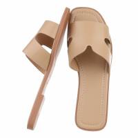 Damen Flache Sandalen - khaki