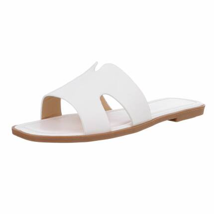 Damen Flache Sandalen - white