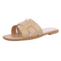Damen Flache Sandalen - khaki