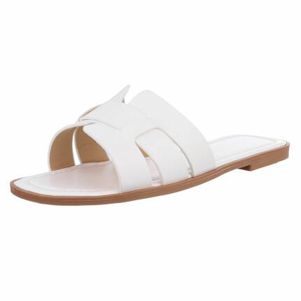 Damen Flache Sandalen - white Gr. 37