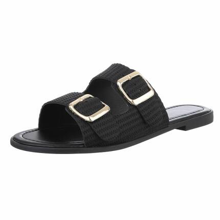 Damen Flache Sandalen - black
