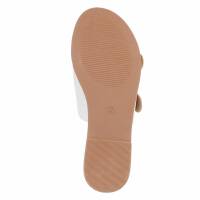 Damen Flache Sandalen - white