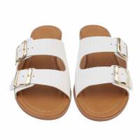 Damen Flache Sandalen - white