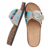 Damen Pantoletten - beige