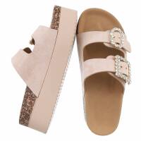 Damen Pantoletten - beige