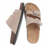 Damen Pantoletten - beige